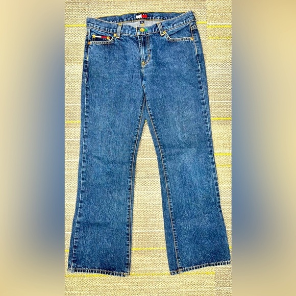 Tommy Jeans Vintage Low Rise Wide Leg Y2K 90’s Denim Boot Cut Jeans - Picture 1 of 7